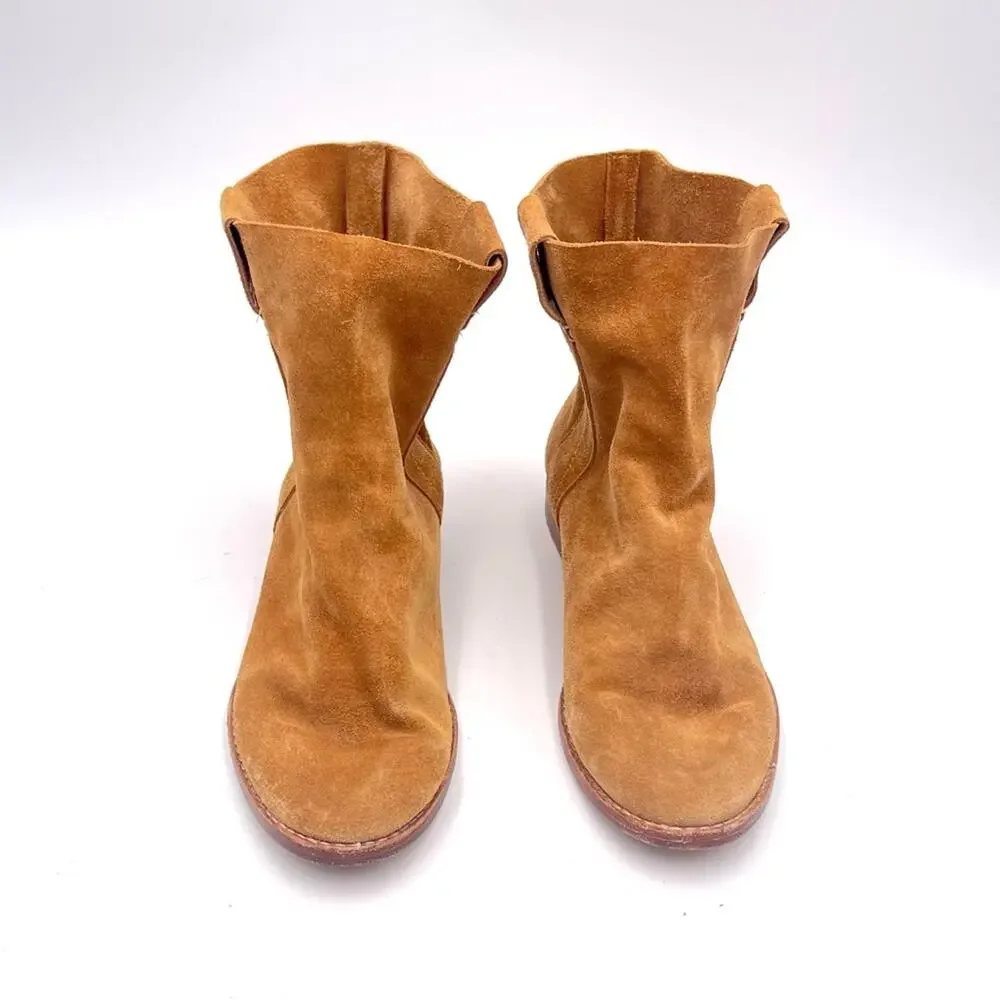 JOIE - REVOLVE Pinyon Boot cognac suede ankle booties size 7
